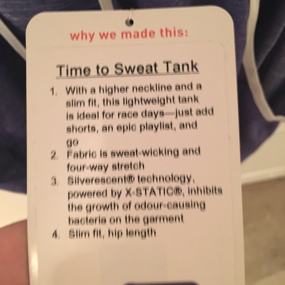 lululemon Time to Sweat Tank NWT HEMR - Picture 6 of 7